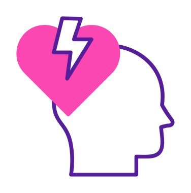 kırık kalp simge vektör çizim