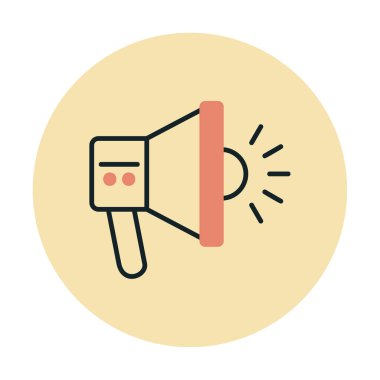 megafon simgesi, vektör illüstrasyonu