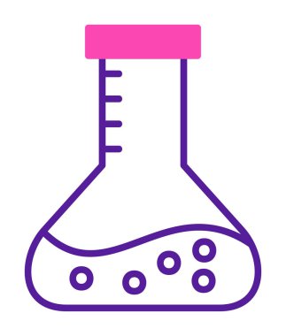 Matara ikonu. Laboratuvar ekipmanları. vektör illüstrasyonu.                     