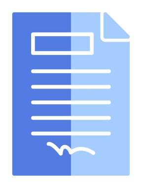 contract icon, vector illustration simple design