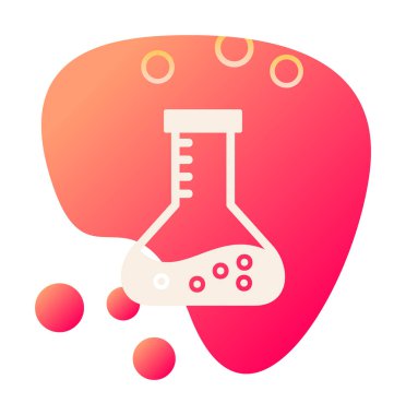 Matara ikonu. Laboratuvar ekipmanları. vektör illüstrasyonu.                     