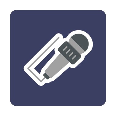 mikrofon web simge vektör çizim 