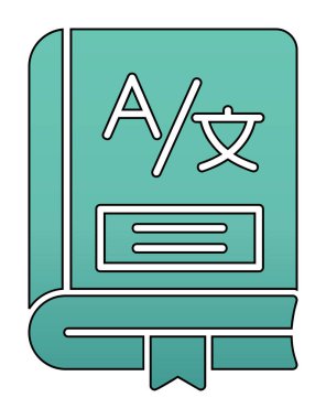 sözlük modern simgesinin vektör illüstrasyonu                               