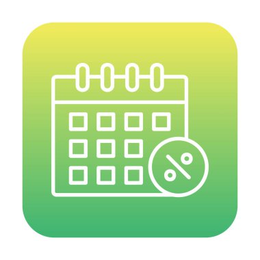 Takvim simgesi, vektör çizimi