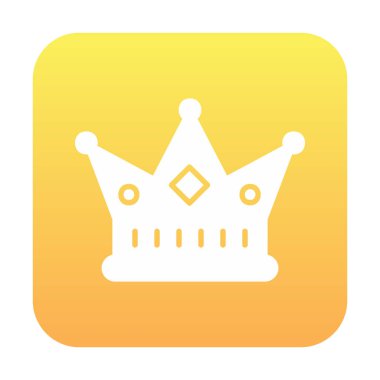  Basit bir taç. Web simgesi illüstrasyonu 