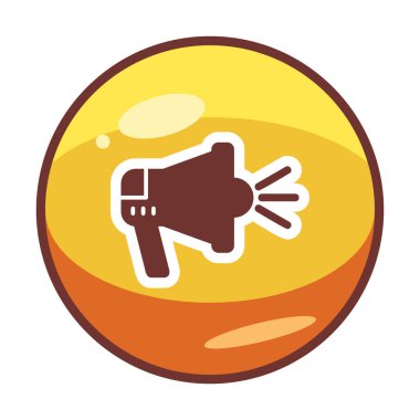 megafon simgesi, vektör illüstrasyonu