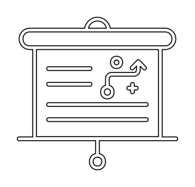 Basit Strateji simgesi, vektör illüstrasyonu