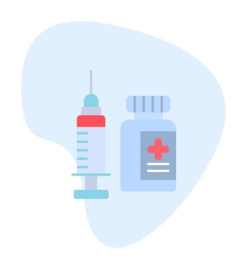 Aşılama web simgesi, vektör illüstrasyonu