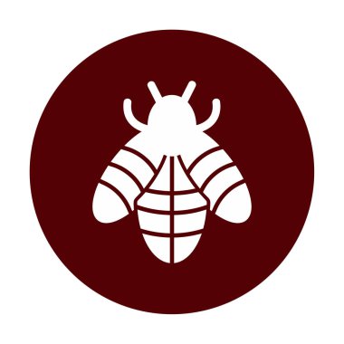 Şirin Arı simgesi, vektör çizim        