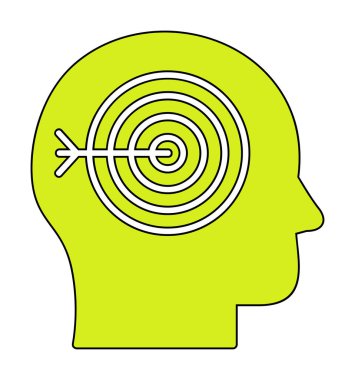 baş hedef simgesi, vektör illüstrasyonu 