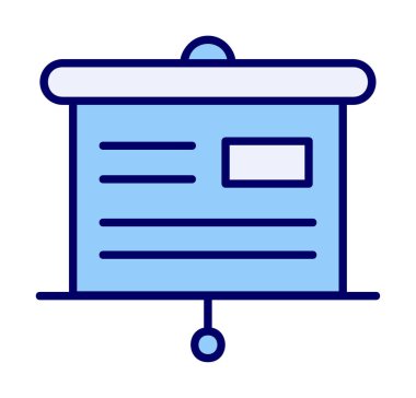 Sunum tahtası simgesi, vektör illüstrasyonu