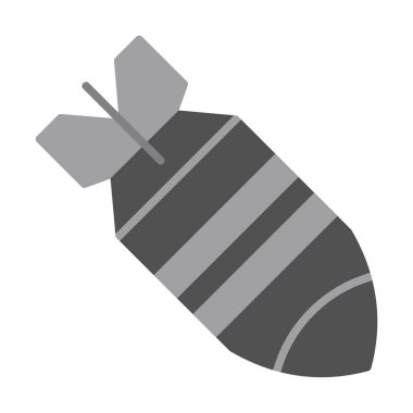 Nükleer bomba ikonu, vektör illüstrasyonu