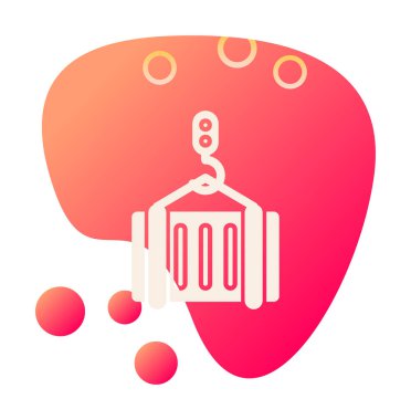 kargo kutusu simgesi, vektör illüstrasyonu basit tasarım