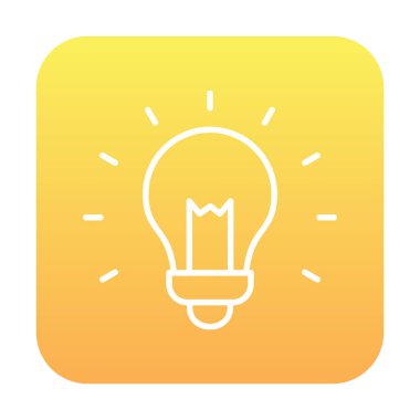 ampul ışığı simgesi, vektör illüstrasyonu 