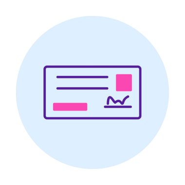 Çek çizgisi vektör simgesi