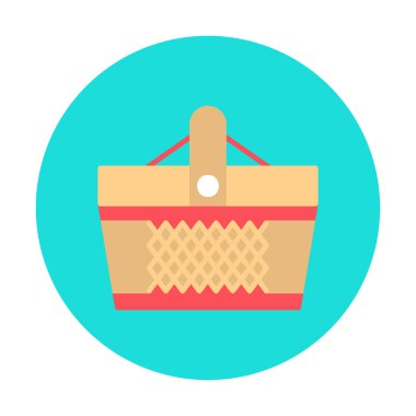 Sepet simgesi, vektör illüstrasyonu 