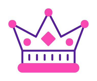  Basit bir taç. Web simgesi illüstrasyonu 