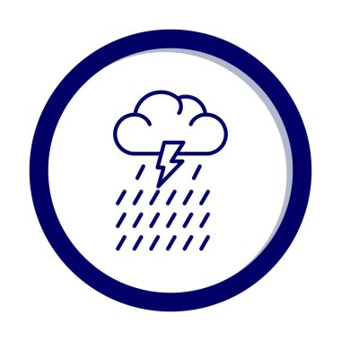 yağmur simgesi, vektör illüstrasyonu  