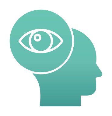 vizyon. Web simgesi basit illüstrasyon                 