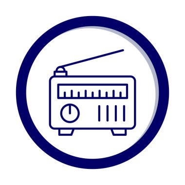 radyo simgesi web basit illüstrasyon