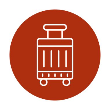 bavul ikonu vektör illüstrasyonu 