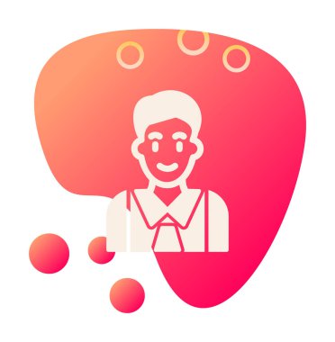 Basit düz yönetici çizgisi vektör illüstrasyonu 