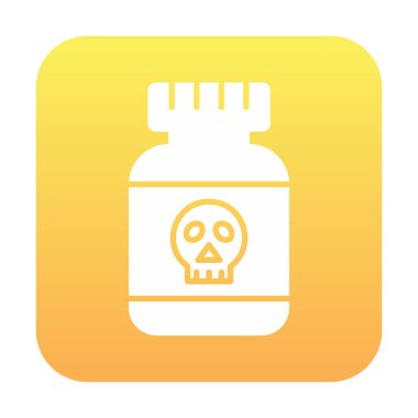 Zehir. Web simgesi basit illüstrasyon 