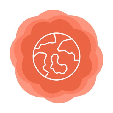 earth icon, vector illustration simple design