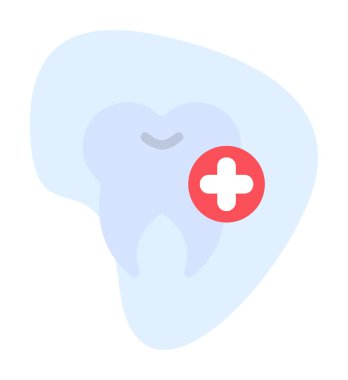  Diş simgesi, vektör çizimi  