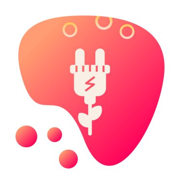 Basit Biyokütle eko enerji simgesi, vektör illüstrasyonu