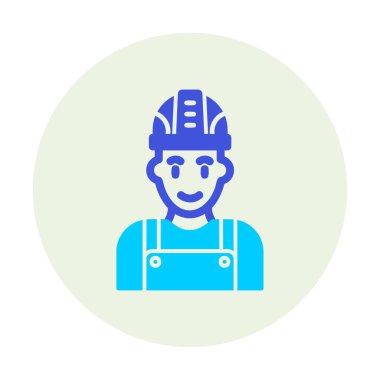 Fabrika İşçi simgesi vektör illüstrasyonu