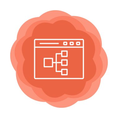 Çevrimiçi Akış Çizelgesi modern simgesinin vektör illüstrasyonu                  