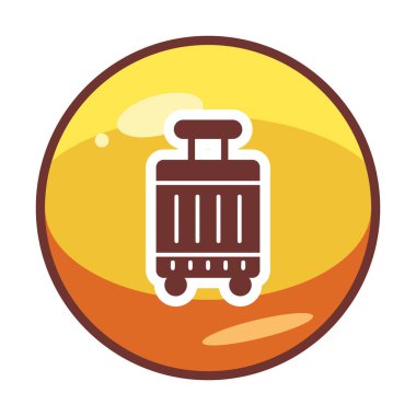 bavul ikonu vektör illüstrasyonu 