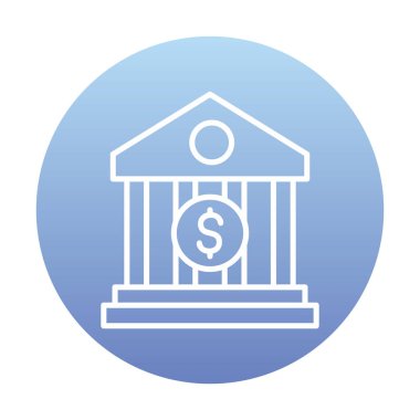 Banka simgesi, vektör illüstrasyonu 