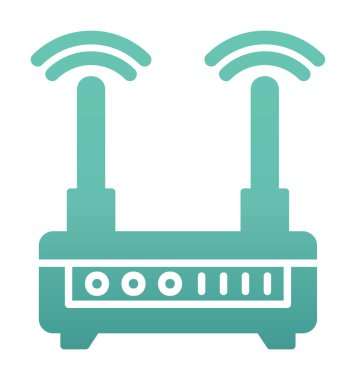  Wi-fi yönlendirici vektör illüstrasyonu