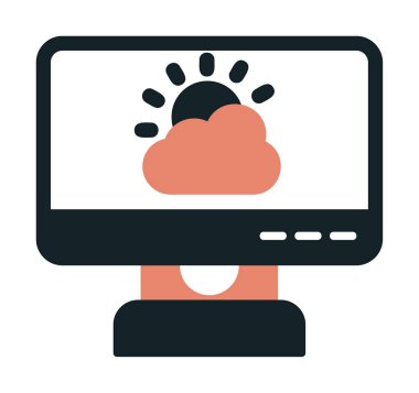 Hava Durumu Haber simgesi, vektör illüstrasyonu 