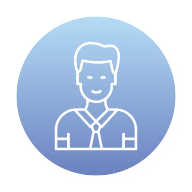 Basit düz yönetici çizgisi vektör illüstrasyonu 