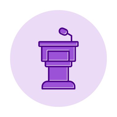 Podyum simgesinin vektör illüstrasyonu 