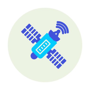 Uydu Simgesi, vektör illüstrasyonu 