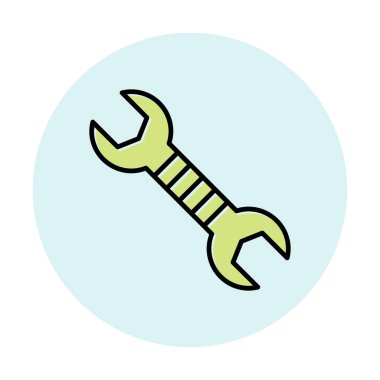 Wrench kutsal kişilerin resmi, vektör çizim