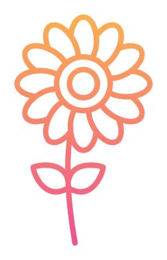 Basit çiçek ikonu vektör illüstrasyon tasarımı