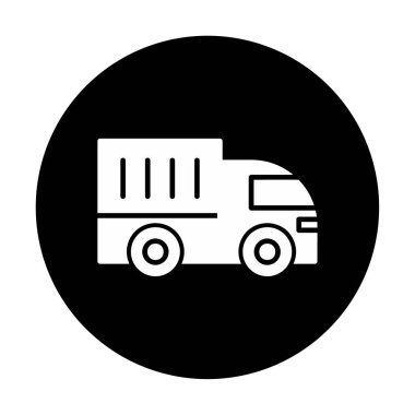 kamyon simgesi, vektör illüstrasyonu