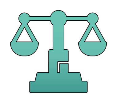 Basit adalet ölçekli denge simgesi tasarımı