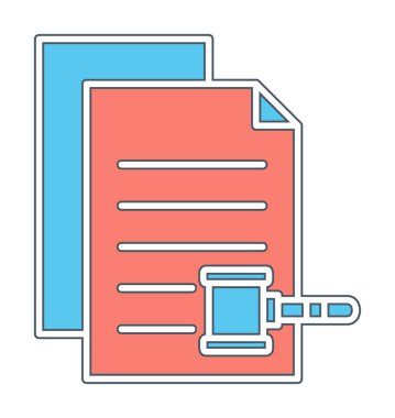 belgelerin vektör çizimi simgesi  