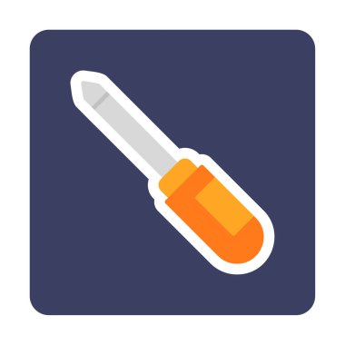 tornavida aracı izole edilmiş simge vektör çizimi