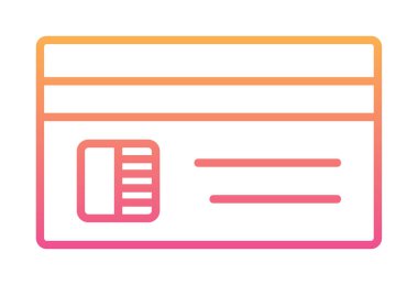 Basit bir modern kredi yassı simgesi, vektör illüstrasyonu