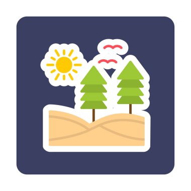 forest icon, vector illustration simple design