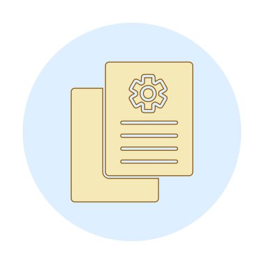 Çalışma Raporu. Web simgesi basit illüstrasyon