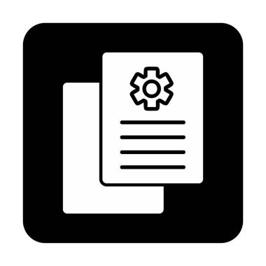 Çalışma Raporu. Web simgesi basit illüstrasyon