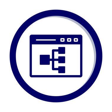 Çevrimiçi Akış Çizelgesi modern simgesinin vektör illüstrasyonu                  